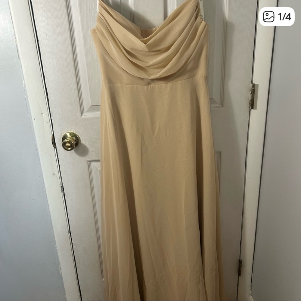 Azazie Champagne Gown